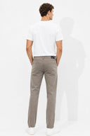 Erkek Richard Slim Fit 5 Cep Gabardin Pantolon %100 Pamuk-Stone