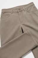 Erkek Richard Slim Fit 5 Cep Gabardin Pantolon %100 Pamuk-Stone