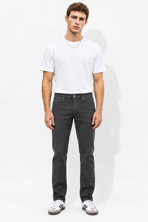 Erkek Richard Slim Fit 5 Cep Parça Boya Pantolon-Antrasit