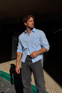 Erkek Richard Slim Fit 5 Cep Parça Boya Pantolon-Antrasit