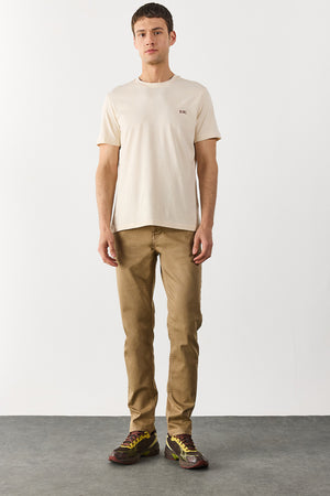 Erkek Richard Slim Fit 5 Cep Parça Boya Pantolon - Camel