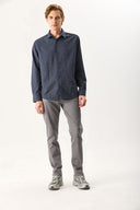 Erkek Richard Slim Fit 5 Cep Parça Boya Pantolon - Gri