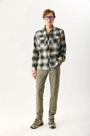 Erkek Richard Slim Fit 5 Cep Parça Boya Pantolon - Haki