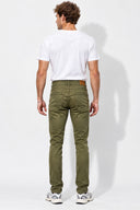 Erkek Richard Slim Fit 5 Cep Parça Boya Pantolon-Haki