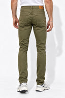 Erkek Richard Slim Fit 5 Cep Parça Boya Pantolon-Haki