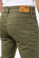 Erkek Richard Slim Fit 5 Cep Parça Boya Pantolon-Haki