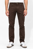 Erkek Richard Slim Fit 5 Cep Parça Boya Pantolon-Kahverengi