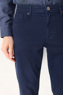 Erkek Richard Slim Fit 5 Cep Parça Boya Pantolon - Lacivert