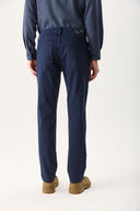 Erkek Richard Slim Fit 5 Cep Parça Boya Pantolon - Lacivert