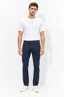 Erkek Richard Slim Fit 5 Cep Parça Boya Pantolon-Lacivert