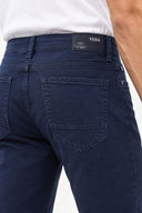 Erkek Richard Slim Fit 5 Cep Parça Boya Pantolon-Lacivert