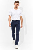 Erkek Richard Slim Fit 5 Cep Parça Boya Pantolon-Lacivert
