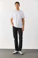 Erkek Richard Slim Fit 5 Cep Parça Boya Pantolon - Siyah