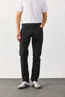 Erkek Richard Slim Fit 5 Cep Parça Boya Pantolon - Siyah