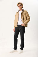 Erkek Richard Slim Fit 5 Cep Parça Boya Pantolon - Siyah