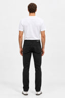 Erkek Richard Slim Fit 5 Cep Parça Boya Pantolon-Siyah