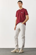 Erkek Richard Slim Fit 5 Cep Parça Boya Pantolon - Taş