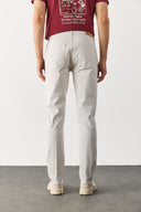 Erkek Richard Slim Fit 5 Cep Parça Boya Pantolon - Taş