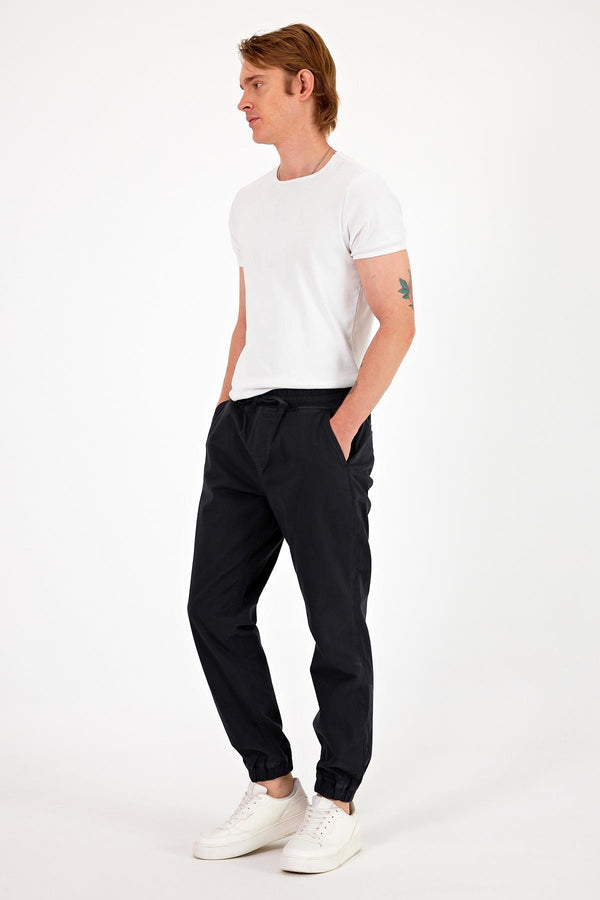 Simon Slim Fit Gabardin Jogger Pantolon - ANTRASİT