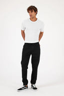 Erkek Simon Slim Fit Gabardin Jogger Pantolon - Siyah