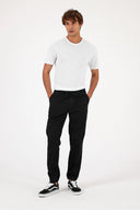 Erkek Simon Slim Fit Gabardin Jogger Pantolon - Siyah