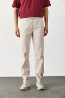 Erkek Simon Slim Fit Gabardin Jogger Pantolon - Taş