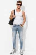 Erkek Smith Dirty Med Yırtıklı Tapered Fit Jean Pantolon - Yırtıklı Dirty Med