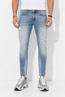 Erkek Smith Dirty Med Yırtıklı Tapered Fit Jean Pantolon - Yırtıklı Dirty Med