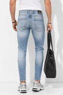 Erkek Smith Dirty Med Yırtıklı Tapered Fit Jean Pantolon - Yırtıklı Dirty Med
