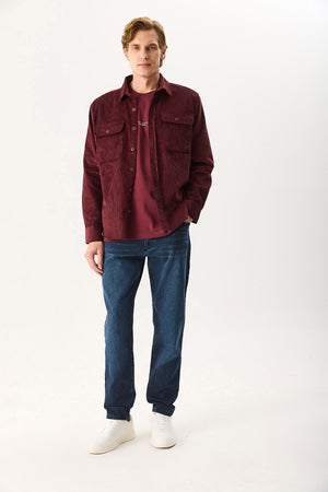 Erkek Smith Premium Blue Black Tapered Fit Jean Pantolon - Blue Black