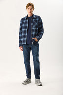 Erkek Smith Premium Blue Black Tapered Fit Jean Pantolon - Blue Black