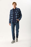 Erkek Smith Premium Blue Black Tapered Fit Jean Pantolon - Blue Black