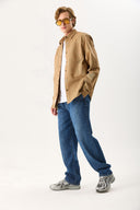 Erkek Steve Baggy Fit Beli Lastikli Dark Blue Jean Pantolon %100 Lyocell (Tencel™) - Dark Blue