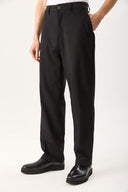 Erkek Steve Düz Paça Smart Pantolon - Siyah