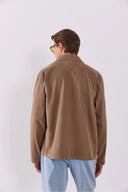 Erkek Tom Regular Fit Renkli Jean Ceket - Taba