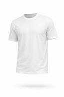 Erkek Walker Bisiklet Yaka Slim Fit Tişört %100 Pamuk - Beyaz