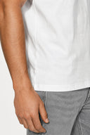 Erkek Walker Bisiklet Yaka Slim Fit Tişört %100 Pamuk-Beyaz