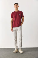 Weekend Baskılı Tişört-Bordo