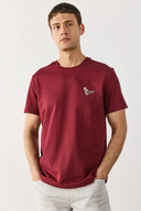 Weekend Baskılı Tişört-Bordo