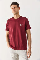 Weekend Baskılı Tişört-Bordo