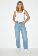 Fiona Balon Fit Med Blue Jean Pantolon-Med Blue