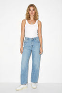 Fiona Balon Fit Med Blue Jean Pantolon-Med Blue