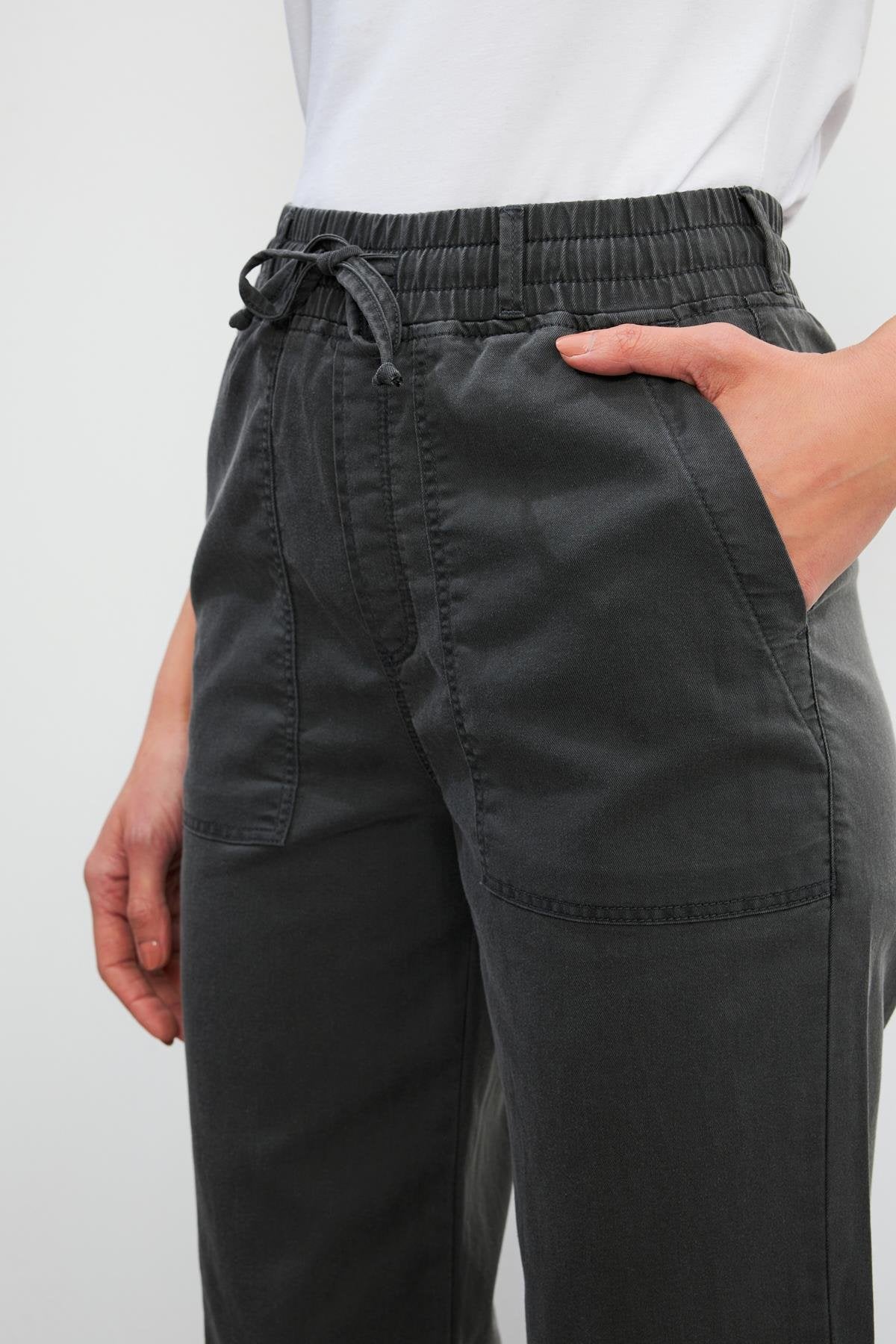 Kadın Flora Beli Lastikli Denim Pantolon Lyocell (Tencel