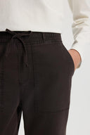 Kadın Flora Beli Lastikli Denim Pantolon (TENCEL)™ - Kahverengi