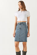 Kadın Freya Dirty Med Blue Regular Fit Jean Etek - Dirty Med Blue