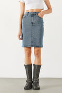 Kadın Freya Dirty Med Blue Regular Fit Jean Etek - Dirty Med Blue