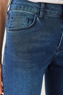 Kadın Gabriel Blue Black Straight Fit Jean Pantolon (TENCEL)™ - Blue Black