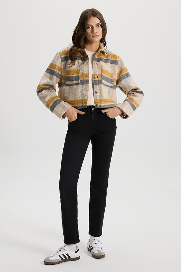 Kadın Gabriel Carbon Black Straight Fit Jean Pantolon