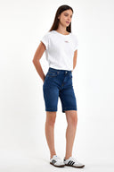 Kadın Gabriel Dark Blue Regular Fit Jean Şort - Dark Blue