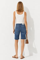 Gabriel Dark Blue Regular Fit Jean Şort-Dark Blue